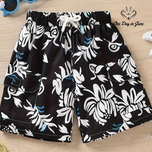 Amzbrly Drawstring Board Shorts Size 4-5 yr - Picture 1 of 5